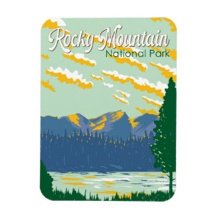 Magnet Flexible Illustration du Parc national des Rocheuses