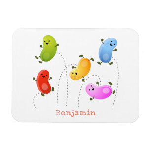 Magnet Flexible Illustration du saut de caricature de jellybeans j