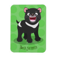 Illustration d'un diable de Tasmanie affamé