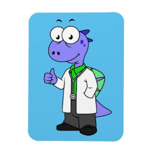 Magnet Flexible Illustration D'Un Médecin Spinosaure.