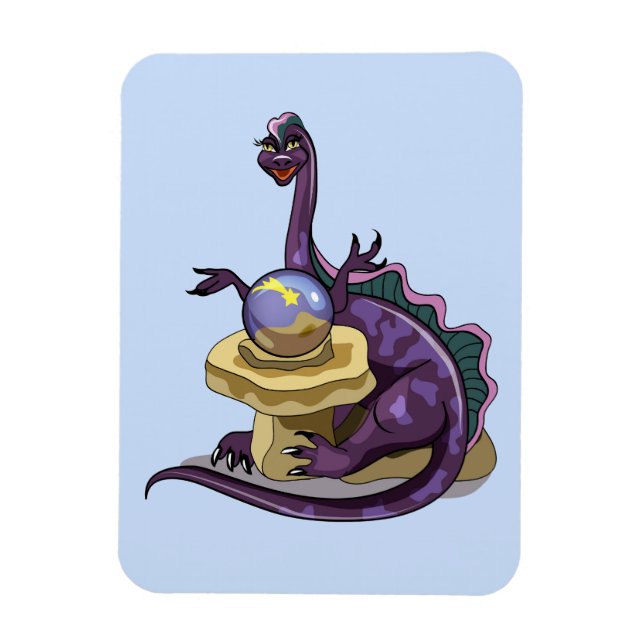 Magnet Flexible Illustration D'Un Vendeur Fortune Plateosaurus. (Vertical)