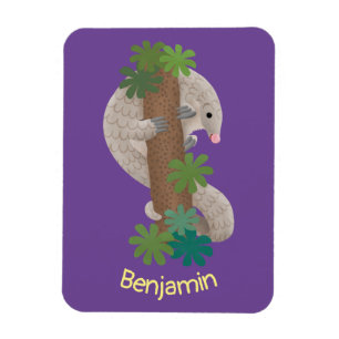 Magnet Flexible Illustration d'une anteure de pangolin mignonne