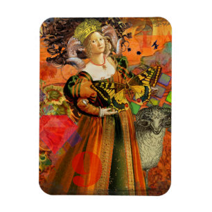 Magnet Flexible Illustration gothique de la femme Aries Orange
