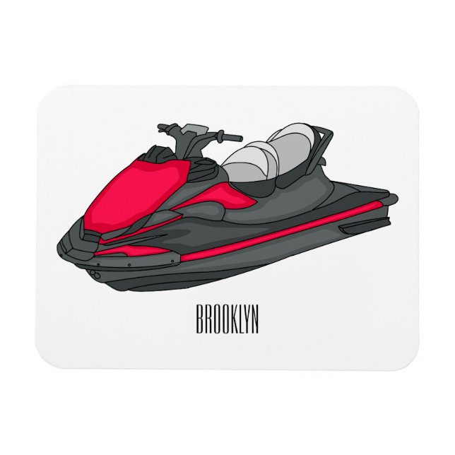 Magnet Flexible Illustration Jet ski (Horizontal)
