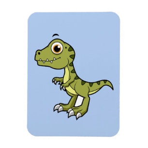 Magnet Flexible Illustration Mignonne D'Un Rex Tyrannosaurus.