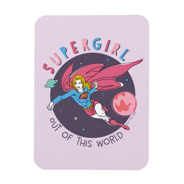 Magnet Flexible Illustration Supergirl volant vers le haut (Vertical)