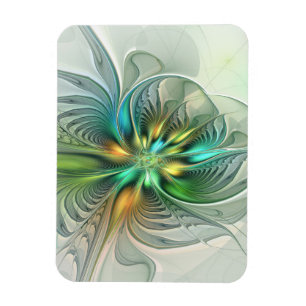 Magnet Flexible Imaginaire coloré Moderne Fleur Abstraite Fractale