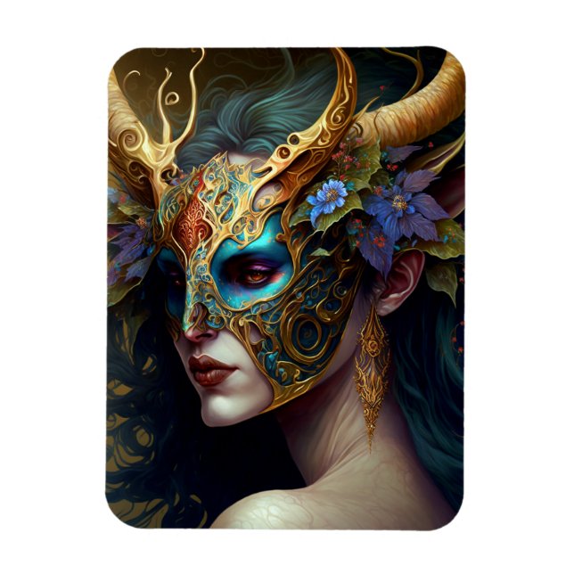 Magnet Flexible Imaginaire de femme Elf Horned (Vertical)