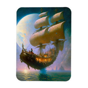 Magnet Flexible Imaginaire de navire volant