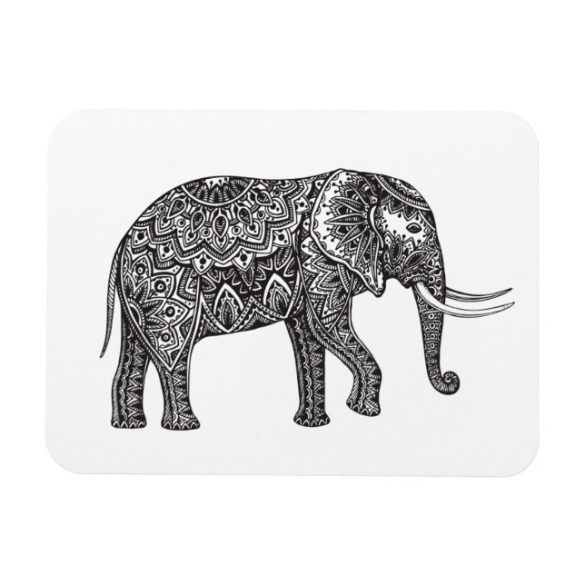Magnet Flexible Imaginaire Eléphant Doodle (Horizontal)