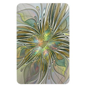 Magnet Flexible Imaginaire Floral Fleur Art Fractal Moderne Avec O