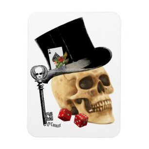 Magnet Flexible Imaginaire Gothique parieur crâne tatouage design