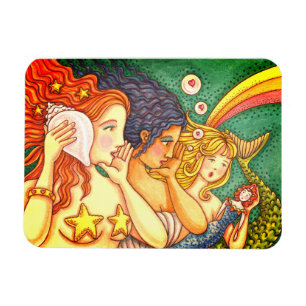 MAGNET FLEXIBLE IMAGINAIRE MERMAID SISTERHOOD PARTAGER DES SAVOIRS