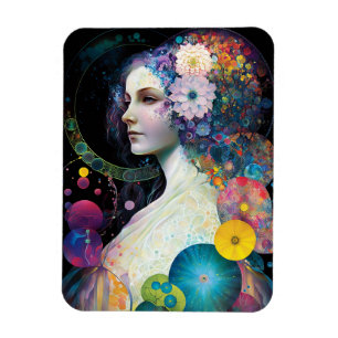 Magnet Flexible Imaginaire Surreal Cosmic femme déesse