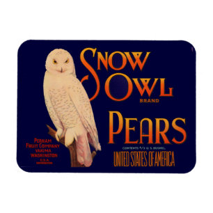 Magnet Flexible Impression étiquette de la marque Snow Owl des an