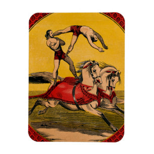 Magnet Flexible Impression vintage De Bareback Riders Perfoming St