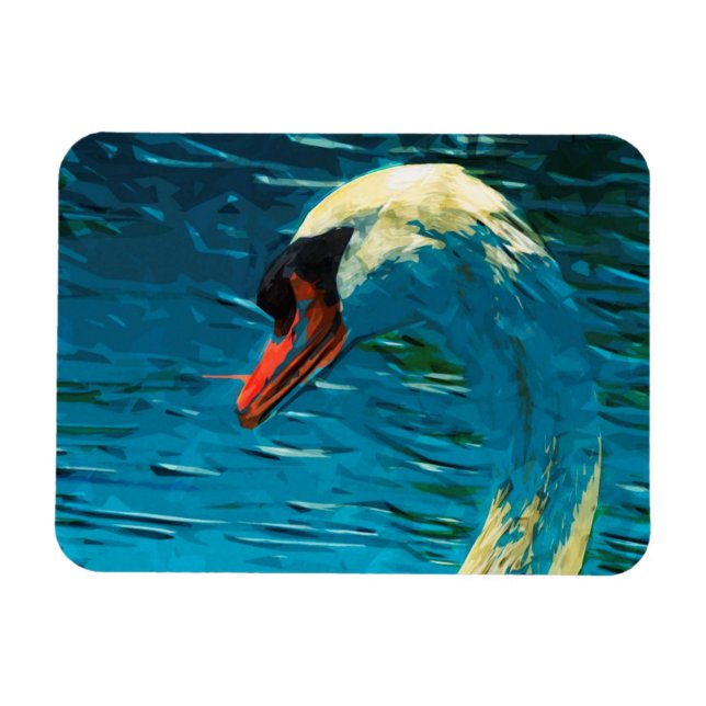 Magnet Flexible Impressionnisme Abstrait du cygne muet (Horizontal)