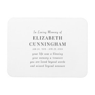 Magnet Flexible In Love Memory Memorial Modern Simple Citation