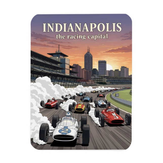 Magnet Flexible Indianapolis, capitale mondiale de la course (Vertical)