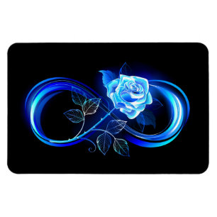 Magnet Flexible Infini lumineux avec rose bleue