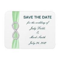Infinité Diamant Vert Enregistrer l'aimant Date