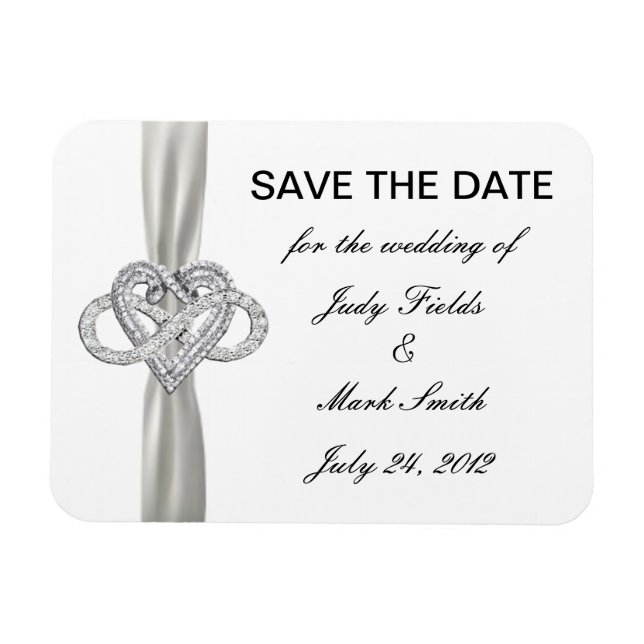 Magnet Flexible Infinity Heart Enregistrer l'aimant Date (Horizontal)