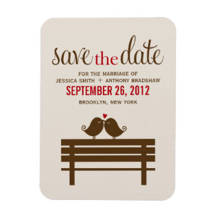 Magnet Flexible Inséparables sur le Mariage Park Bench