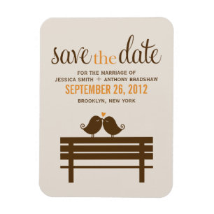 Magnet Flexible Inséparables sur le Mariage Park Bench