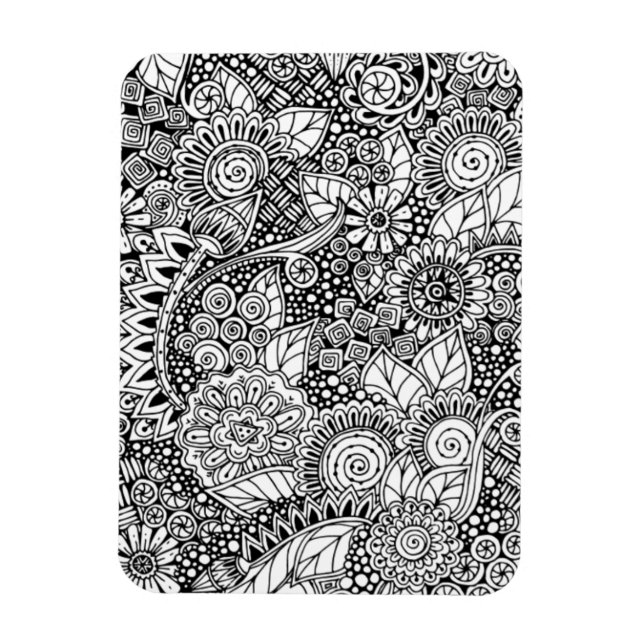 Magnet Flexible Inspirée par la flore ethnique (Vertical)