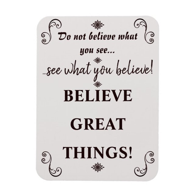 Magnet Flexible Inspirer Croire les grandes choses Citation (Vertical)