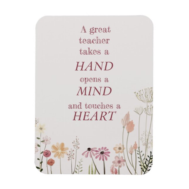 Magnet Flexible Inspirer Floral Pink Une excellente carte de devis (Vertical)