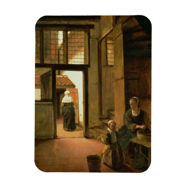 Magnet Flexible Interior of a Dutch House (oil on panel) (Vertical)