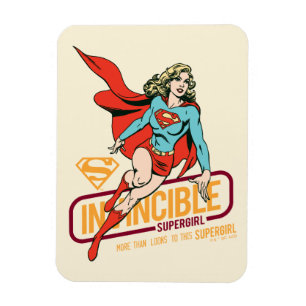 Magnet Flexible Invincible Supergirl Retro Graphic