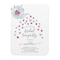 Invitation à la fête de thé de mariage floral théi