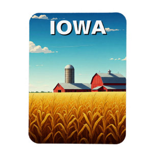 Magnet Flexible Iowa Cornfield Red Grange