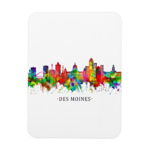 Magnet Flexible Iowa Skyline Des Moines