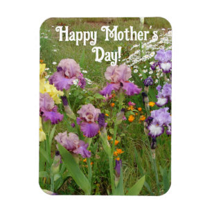 Magnet Flexible Iris Irises Fleurs bleues Fleurs florales Fête des