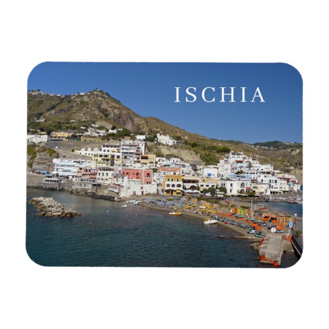 Magnet Flexible Ischia Island Sant'Angelo vue aimant frigo (Horizontal)