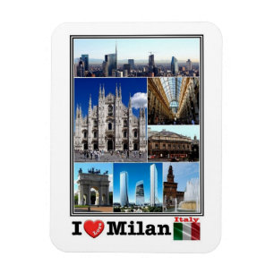 Magnet Flexible IT Italie - Milan - I Love Mosaic -