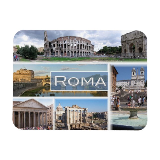 Magnet Flexible IT Italie - Roma - Colosseo e Arco di Costantino - (Horizontal)