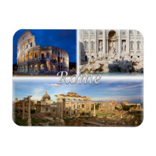 Magnet Flexible IT Italie - Rome - Colisée - Fontaine de Trevi -