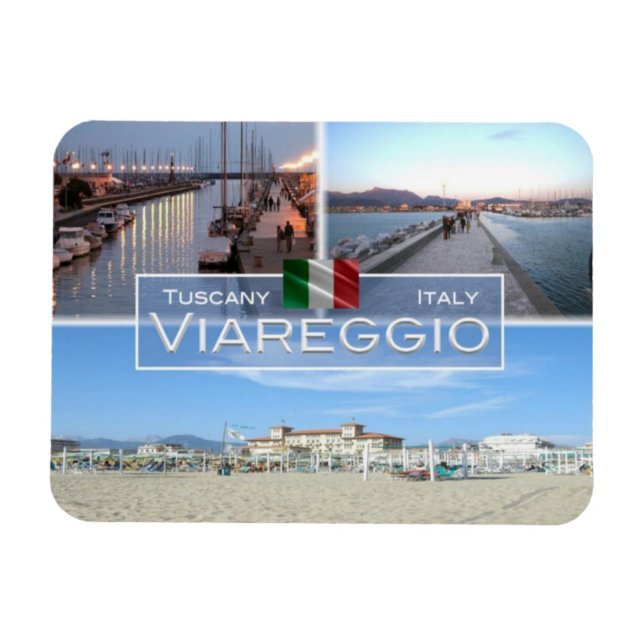 Magnet Flexible IT Italie - Viareggio - Pier et Marina Tourist - (Horizontal)