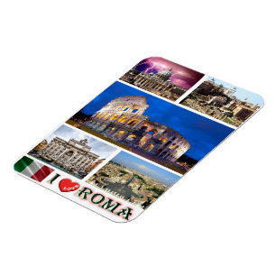 Magnet Flexible Italie - Latium - Rome - I Love -
