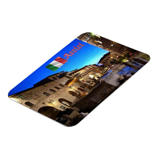 Magnet Flexible Italie - Ombrie - Assisi - Carré de l'Hôtel de Vil (Côté Gauche)