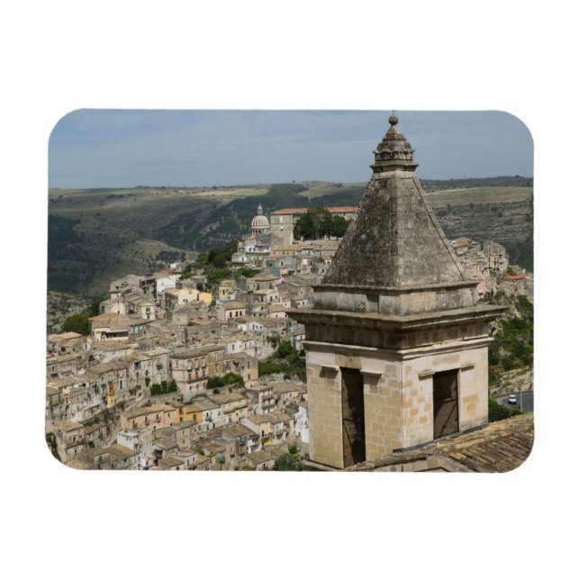 Magnet Flexible ITALIE, Sicile, RAGUSA IBLA : Town View et Père No (Horizontal)