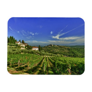 Magnet Flexible Italie, Toscane, Greve. Les vignobles du Castello