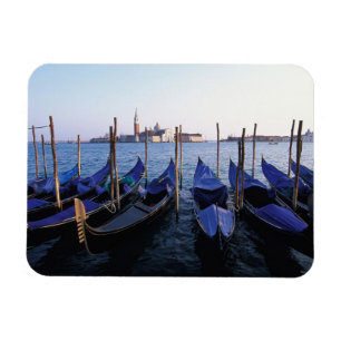 Magnet Flexible Italie, Vénétie, Venise, Rangée de Gondolas et 