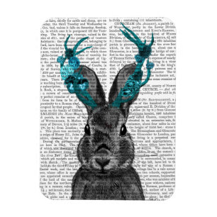 Magnet Flexible Jackalope avec Antlers Turquoise