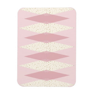 Magnet Flexible Jacquard rose moderne du milieu du siècle