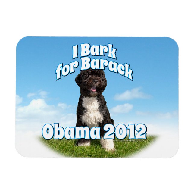 Magnet Flexible J'ai Barack pour Barack, Bo le premier chien Obama (Horizontal)